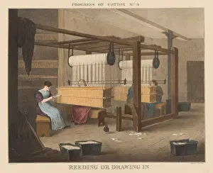 Mills Prints: British 1840s depiction the Progress of Cotton