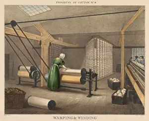 Mills Prints: British 1840s depiction the Progress of Cotton