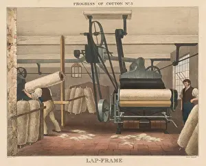 Mills Prints: British 1840s depiction the Progress of Cotton, by Richard Barfoot, 3 of 12