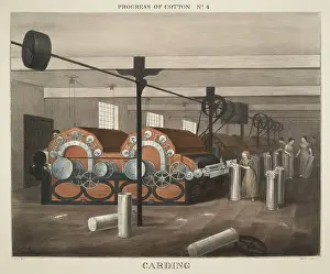 Mills Prints: British 1840s depiction the Progress of Cotton, by Richard Barfoot, 4 of 12