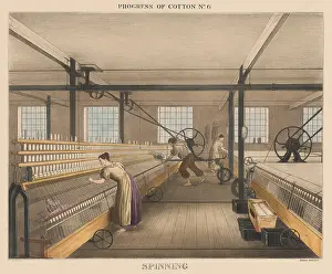Mills Prints: British 1840s depiction the Progress of Cotton, by Richard Barfoot, 6 of 12