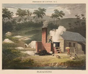 Mills Prints: British 1840s depiction the Progress of Cotton, by Richard Barfoot, 7 of 12