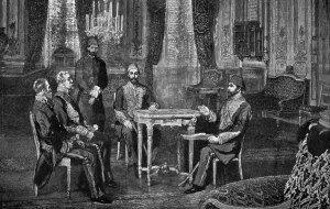 Lcgr1304 Prints: British Ambassador Phillip Currie protests Armenian massacres to the Ottoman Sultan