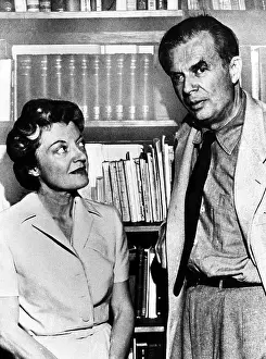 Looking Up Prints: British author Aldous Huxley, and his second wife