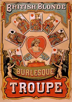 Playing Cards Prints: British Blondes Troupe introduced Burlesque to the U
