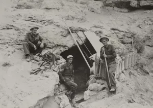 Lcgr1310 Prints: British defenders of the Tobruk garrison find sanctuary from the nightly bombing