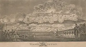 Smoke Prints: British engraving of 1814, depicting the burning of Washington on August 24