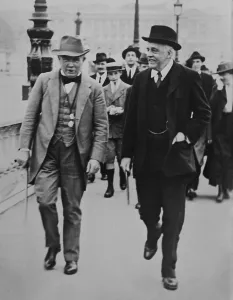 Zionism Prints: British Prime Minister David Lloyd George and Foreign Minister Arthur Balfour in Paris