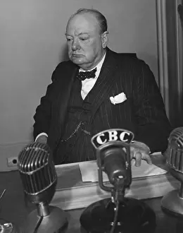 Broadcasting Prints: British Prime Minister Winston Churchill at the Quebec Conference, August 17-24, 1943