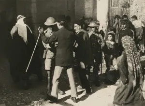 Protests Prints: British soldiers search Arab men for weapons in Jerusalem on Nov. 2nd, 1921