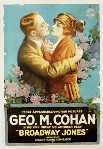 Embracing Prints: BROADWAY JONES, George M. Cohan, Marguerite Snow, 1917