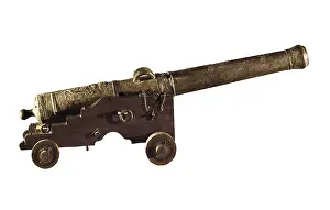 Bronze gun (1751), melted in the Duchy of Modena by master Herivel. SPAIN. Barcelona. Barcelona Maritime Museum. AISA/Everett Collection**US SALES ONLY**