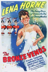 White Dress Prints: THE BRONZE VENUS, (aka THE DUKE IS TOPS), Lena Horne on 1943 poster art, 1938