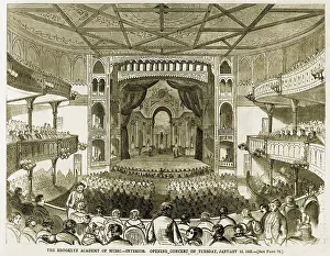 Brooklyn Prints: The Brooklyn Academy of Music during opening concert on January 15, 1861