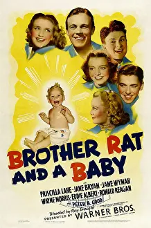 Bryan Prints: BROTHER RAT AND A BABY, clockwise from top left: Priscilla Lane