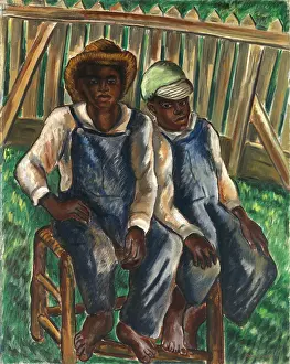 African Americans Prints: Brothers, by Malvin Gray Johnson, ca