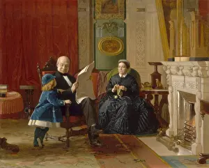 Eastman Prints: The Brown Family, by Eastman Johnson, 1869, American painting, oil on paper