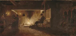 BRU ALBIAA, Jos (19th century). Saffron drying. 1870s. Oil on canvas. SPAIN. Valencia. San Pio V Fine Arts Museum. AISA/Everett Collection**US SALES ONLY**