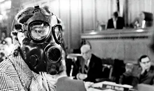 Bruce Prints: Bruce Cline protesting at an Air Pollutant hearing