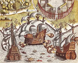 Coastlines Prints: BRY, Theodor de (1528-1598). 'Americae Tertia Pars'
