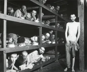 Liberation Prints: Buchenwald concentration camp survivors in their barracks after liberation by U