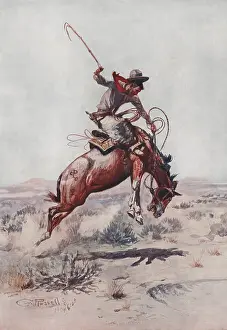 Saddle Prints: THE BUCKING BRONCO, by Charles Marion Russell