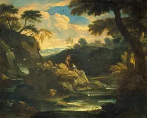 Quiet Prints: Bucolic Landscape, after Pieter Mulier the Younger also known as Cavalier Pietro Tempesta