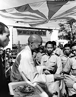 Priest Prints: Buddhist Leader Thich Tam Chau officiates at Inauguration of a Buddhist Chaplain's Corps