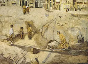 Labor Prints: Building Site in Amsterdam, by Richard Roland Holst