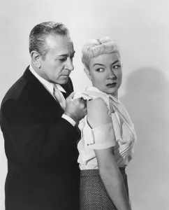 Totter Prints: A BULLET FOR JOEY, from left: George Raft, Audrey Totter, 1955