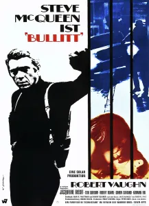 German Poster Prints: BULLITT, Steve McQueen on German poster art, 1968