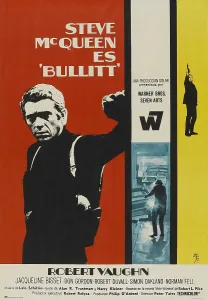 BULLITT, Steve McQueen on Spanish poster art, 1968