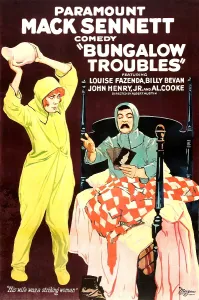 Pajamas Prints: BUNGALOW TROUBLES, from left, Louise Fazenda, Billy Bevan, 1920