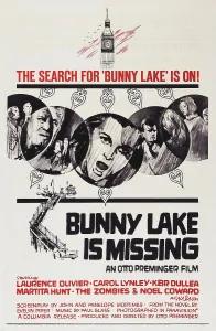 Dullea Prints: BUNNY LAKE IS MISSING, US poster, Laurence Olivier (left), Keir Dullea (center), 1965