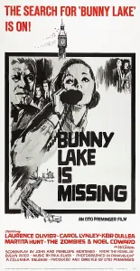 Olivier Prints: BUNNY LAKE IS MISSING, US poster, from left: Laurence Olivier, Carol Lynley, 1965