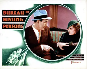 Images Dated 17th September 2015: BUREAU OF MISSING PERSONS, from left, Pat O'Brien, Bette Davis, 1933