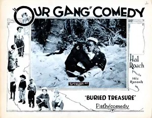 Monkey Prints: BURIED TREASURE, lobbycard, inset: Allen Farina Hoskins