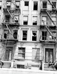 Harlem Prints: A burned out apartment building in Harlem