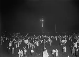 Suits Prints: Burning of 80 ft. cross at a Ku Klux Klan rally in Arlington, Virginia, August 9, 1925