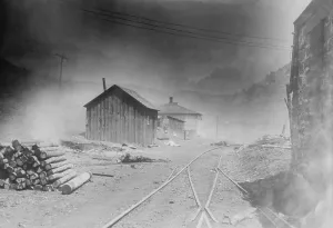 Deaths Prints: Burning of miner's camp at Forbes