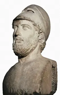 2nd C Prints: Bust of Perikles. 2nd c. BC. Roman art