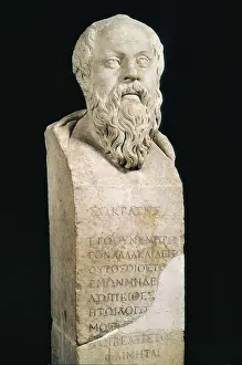 4th C Prints: Bust of Socrates. 4th c. BC. Greek art