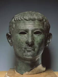 1st C Prints: Bust of Tiberius. 1st c. Roman art