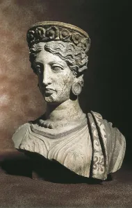 4th C Prints: Bust of a Woman. 4th c. BC. Polychromatic terracotta