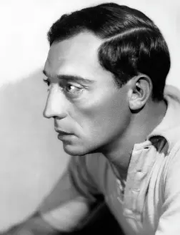 Wbdvd34 Prints: Buster Keaton, 1930, profile