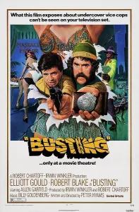Police Badge Prints: BUSTING, US poster, from left: Robert Blake, Elliott Gould, 1974