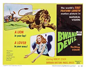 Illusion Prints: BWANA DEVIL, US lobbycard, Barbara Britton, 1952