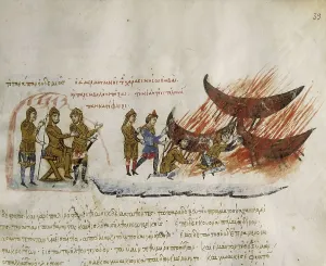 Islamists Prints: Byzantium. Conquest of Crete by the Andalusian-Arabs (825)