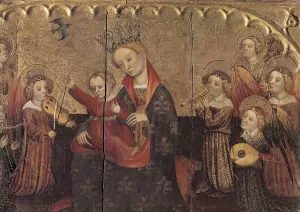 Interior Designer Prints: CABRERA, Jaume (1394-1432). Altarpiece Compartment with the Virgin