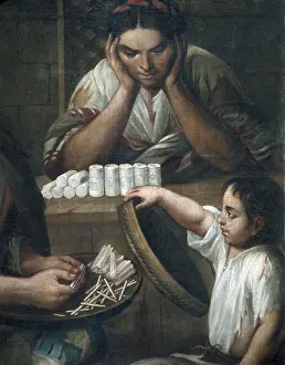 Activities Prints: CABRERA, Miguel (1695-1768). De Castizo y Mestiza: Chamizo